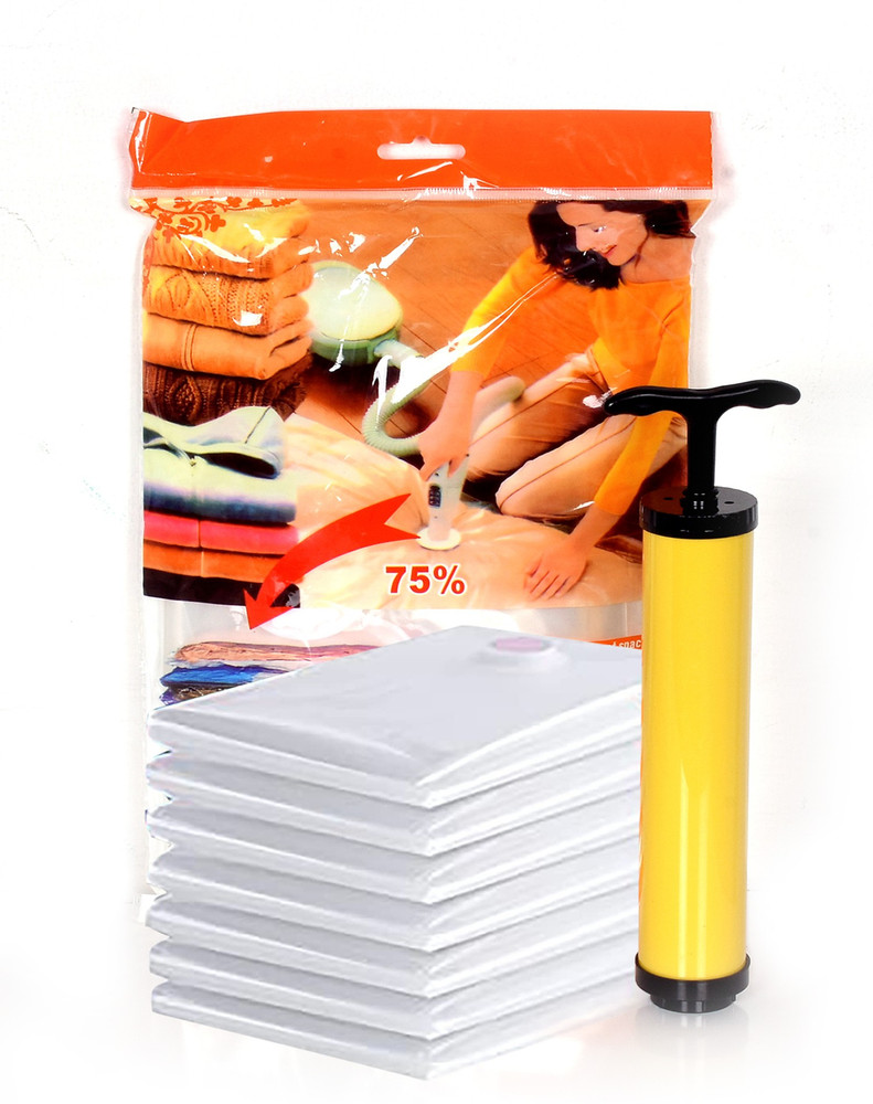 Vacuum bags for online clothes with pump
