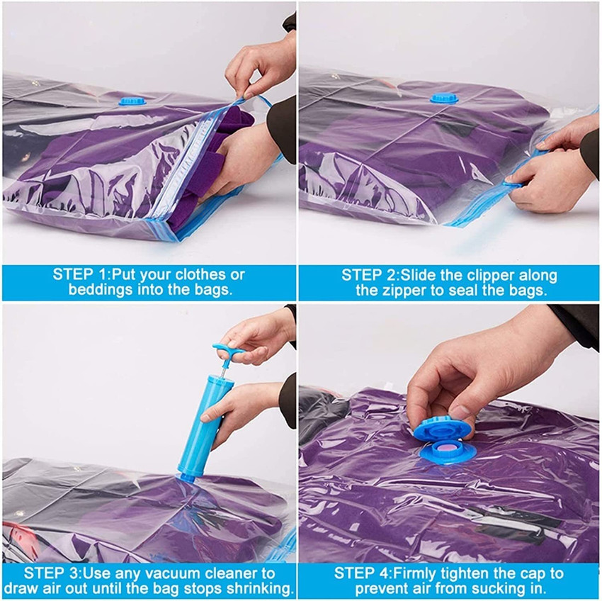 Perfect Pricee 10 Reusable Zip Lock Vacuum Space Saver Storage Bag for Clothes with Hand Pump Travel Storage Vacuum Bags Price in India Buy Perfect Pricee 10 Reusable Zip Lock Vacuum