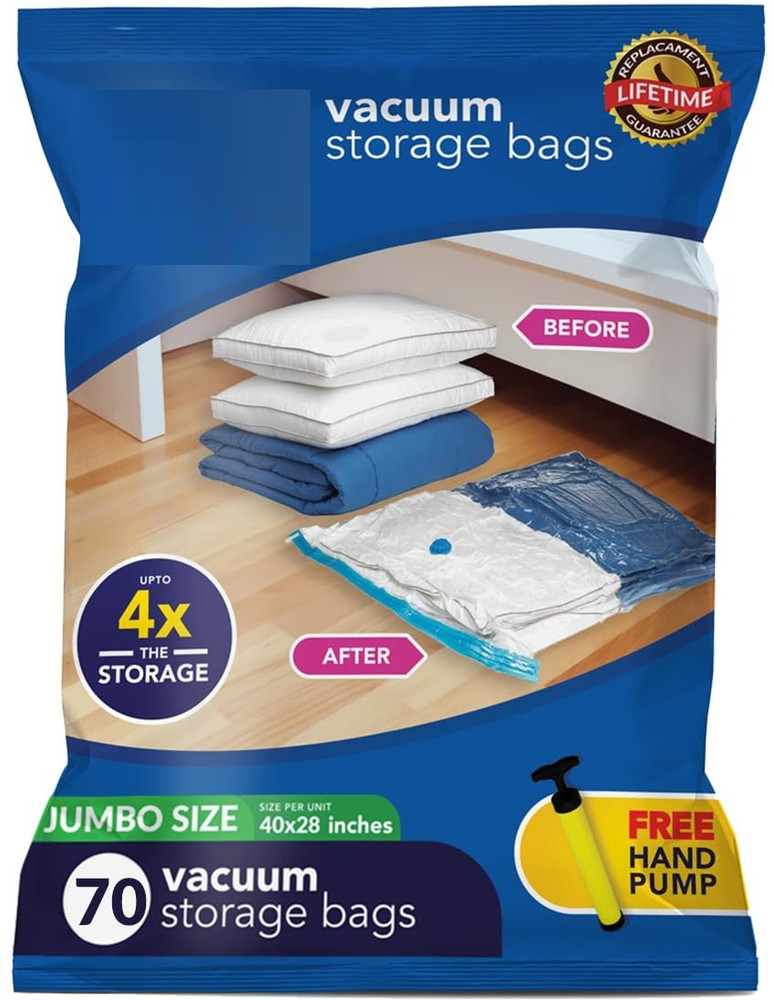 Safeconnexions StorageVaccumBagPACK OF 70 Jumbo Travel Storage Vacuum Bags Price in India Buy Safeconnexions StorageVaccumBagPACK OF 70 Jumbo Travel Storage Vacuum Bags online at Flipkart