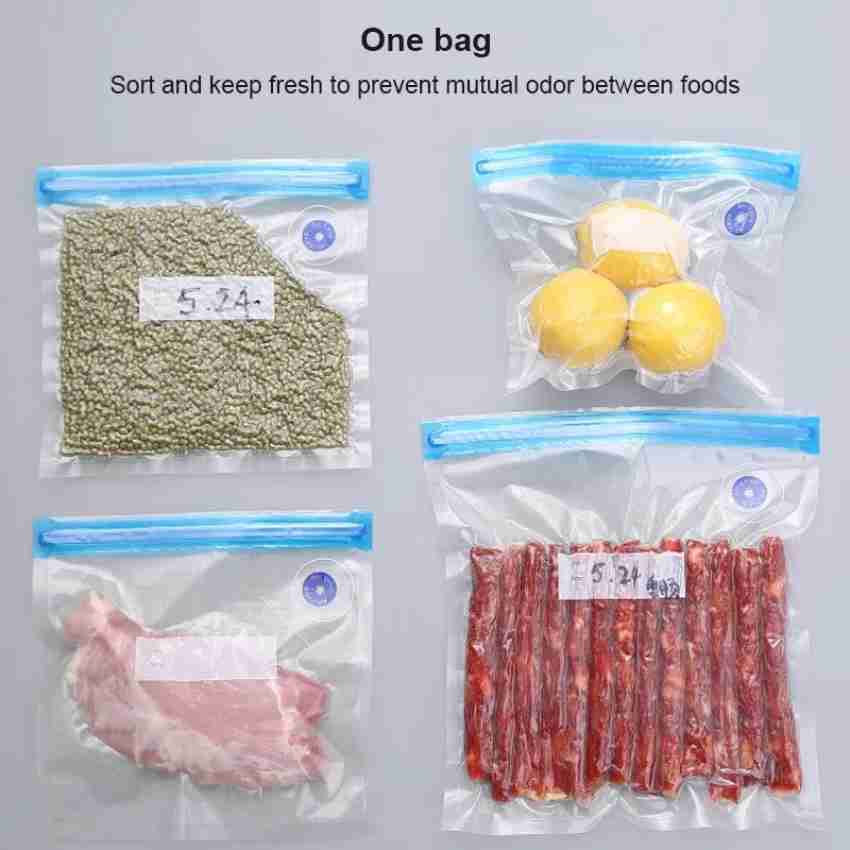 Food Vacuum Compressed Bag Kitchen Organizer Vacuum Reusable Freezer Bags  with Transparent Sealed Kitchen Storage Bags