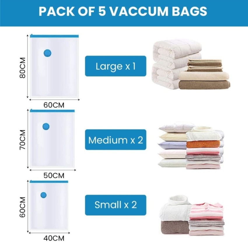 Travel Seal Packet Reusable Vacuum Compression Sealer Bag