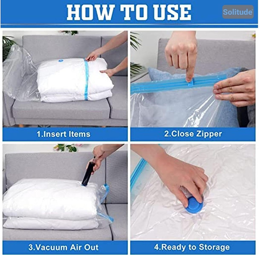 BSRENTERPRISEZ Vacuum Storage Space Saver Compression Sealer Bags