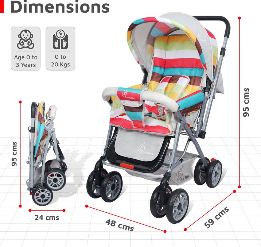R for Rabbit LOLLIPOP LITE THE COLORFUL PRAM BABY STROLLER