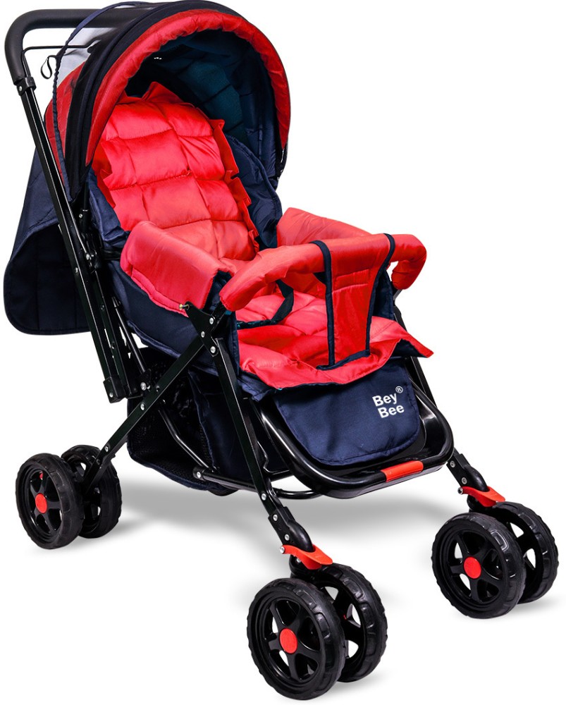 BeyBee Baby Stroller with Reclining Seat and Adjustable Handle with Foldable Sun Canopy Stroller Buy Stroller in India Flipkart