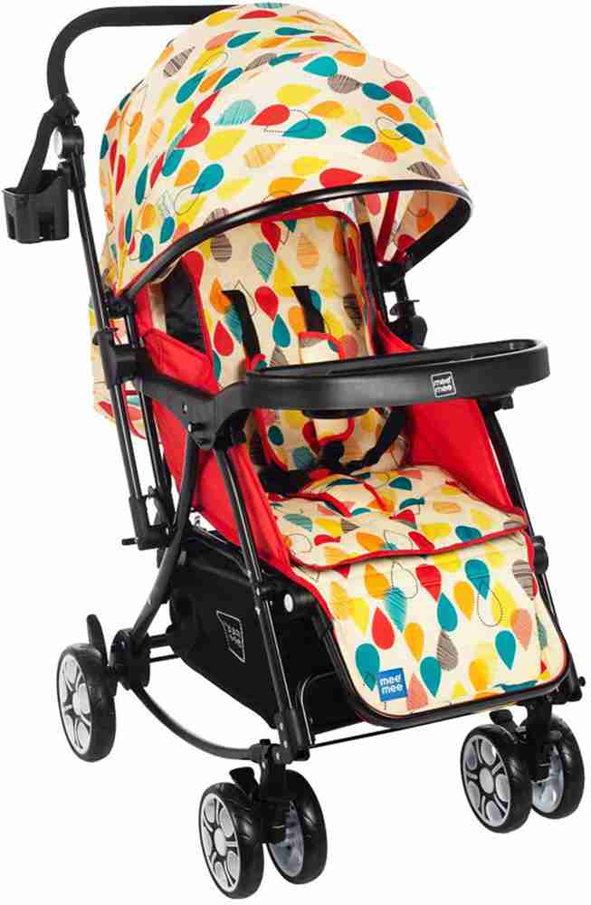 MeeMee Premium Baby Pram with Rocking Function Soft Seating Feeding Tray for 0 3 Yrs Stroller Cum Rocker Buy Stroller Cum Rocker in India Flipkart