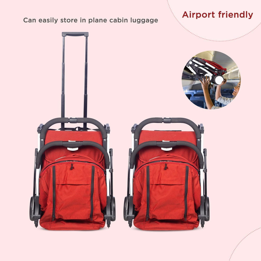 MeeMee Premium Baby Stroller Pram for 0 3 Years Soft Foam Handle Airport friendly Pram