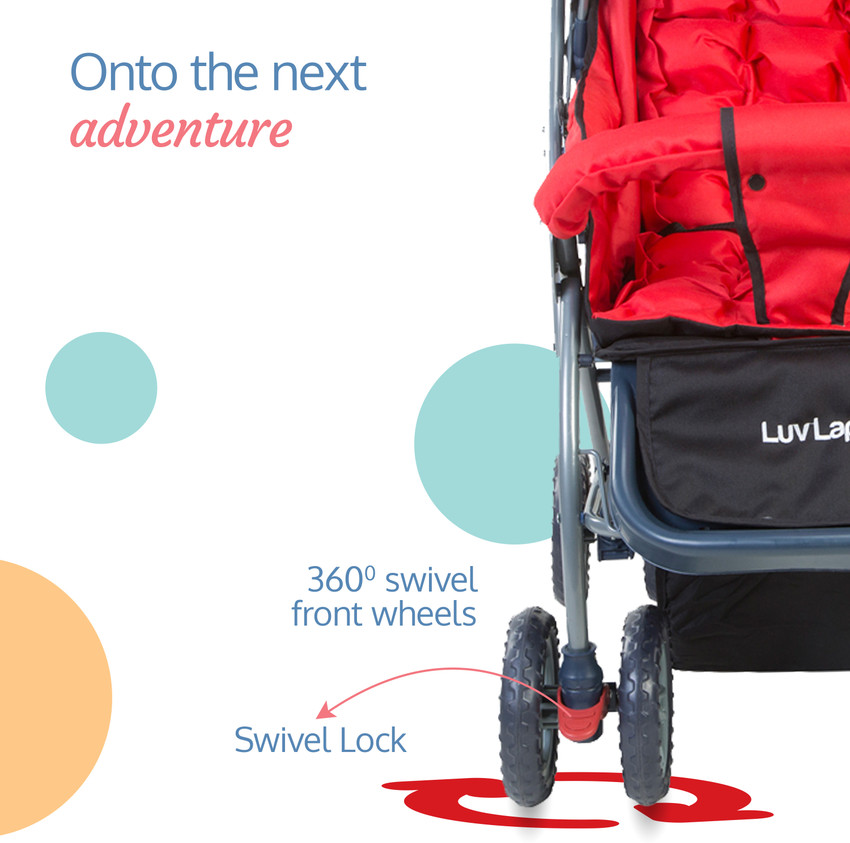 Luvlap baby stroller pram starshine light red best sale