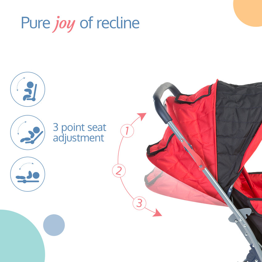 Luvlap baby stroller pram starshine light red outlet