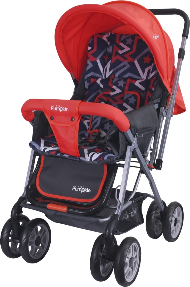 LITTLE Pumpkin Kiddie Kingdom Baby Stroller Pram for kids (Red Black)  Stroller - Buy Stroller in India