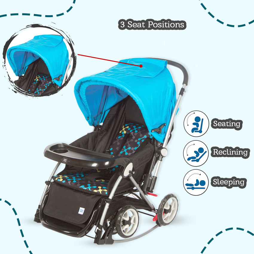 MeeMee Baby Pram with Rocker 2 in 1 Comfortable Seating and Extra Storage for 0 3 Yrs Stroller Cum Rocker Buy Stroller Cum Rocker in India Flipkart