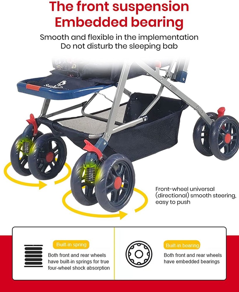 Buy StarAndDaisy Sunrise Baby Stroller and Pram with Extended Mosquito Net  and Ultra Soft Cushions & Reversible Handlebar Stroller for Baby(Gama),  Prism-Multicolor Online at Low Prices in India 