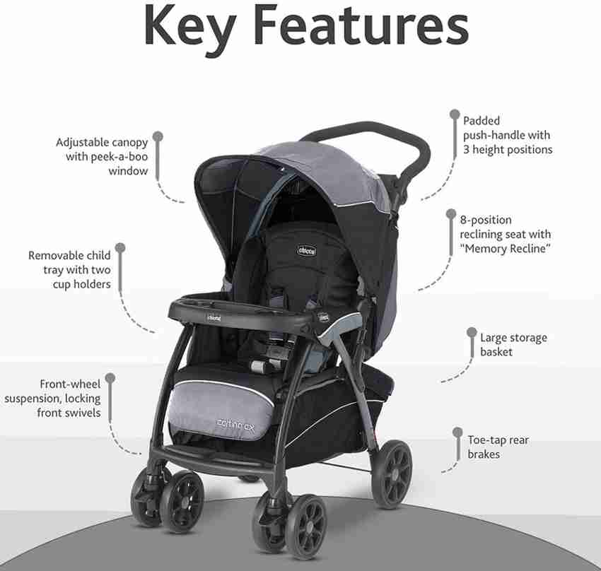 Chicco Cortina Cx Stroller Jet Black Stroller Buy Stroller in India Flipkart
