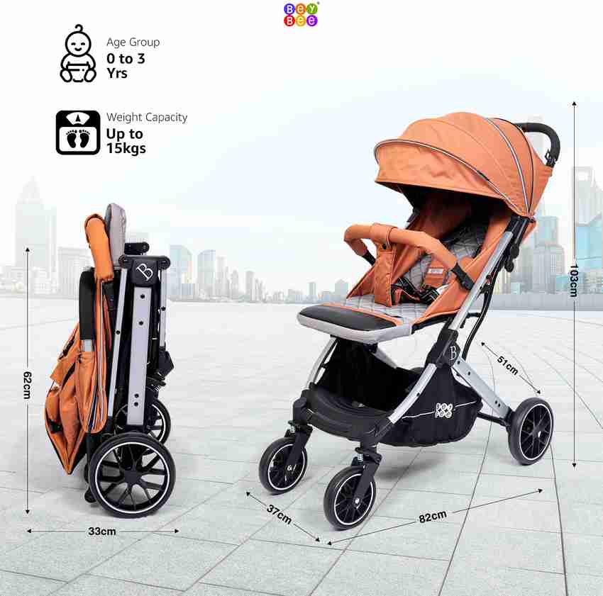 BeyBee Premium All Terrain Baby Stroller One Hand Fold Reversible Seat Newborn PRAM Stroller Buy Stroller in India Flipkart