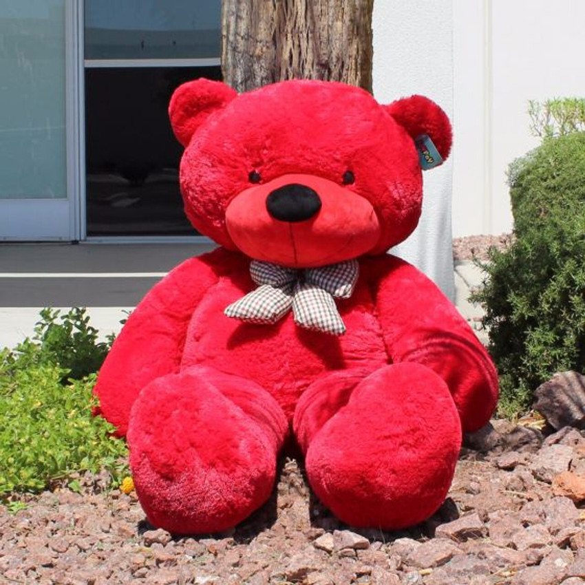 tas 5 feet Red teddy bear soft large teddy for new girlfriend baby girl as a gift 53 inch 5 feet Red teddy bear soft large teddy for new girlfriend baby girl