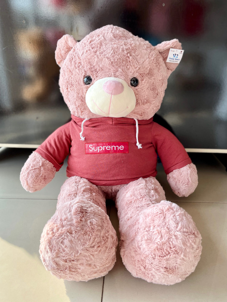 KN Inc Supreme Teddy bear, Hoodie teddy - 130 cm - Supreme Teddy bear, Hoodie  teddy . Buy Teddy Bear, Teddy toys in India. shop for KN Inc products in  India. | Flipkart.com