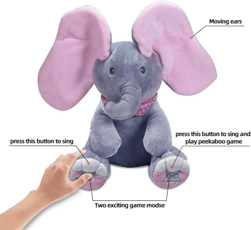 Peek a boo elephant toy clearance