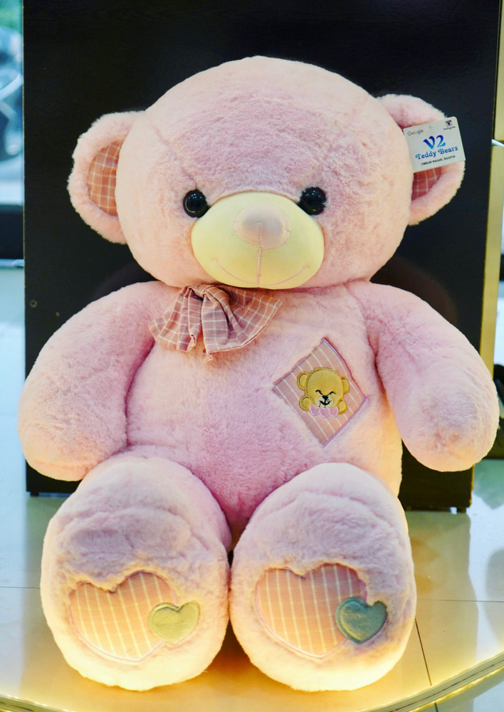 KN Inc Peach color soft teddy bear 3 feet huggable teddybear Washable Teddy 90 cm Peach color soft teddy bear 3 feet huggable teddybear Washable Teddy Buy Teddy Bear