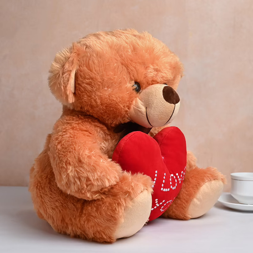 Teddy Bear in 'I Love You' Coffee Cup, Valentine's Day Gift