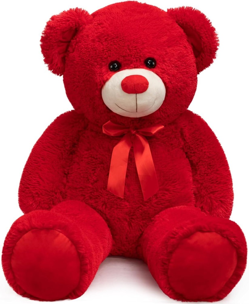 itaCheeHUB 3 Feet Stuffed Red teddy bear toy with heart and ribbon bow 80 cm 3 Feet Stuffed Red teddy bear toy with heart and ribbon bow Buy Teddy