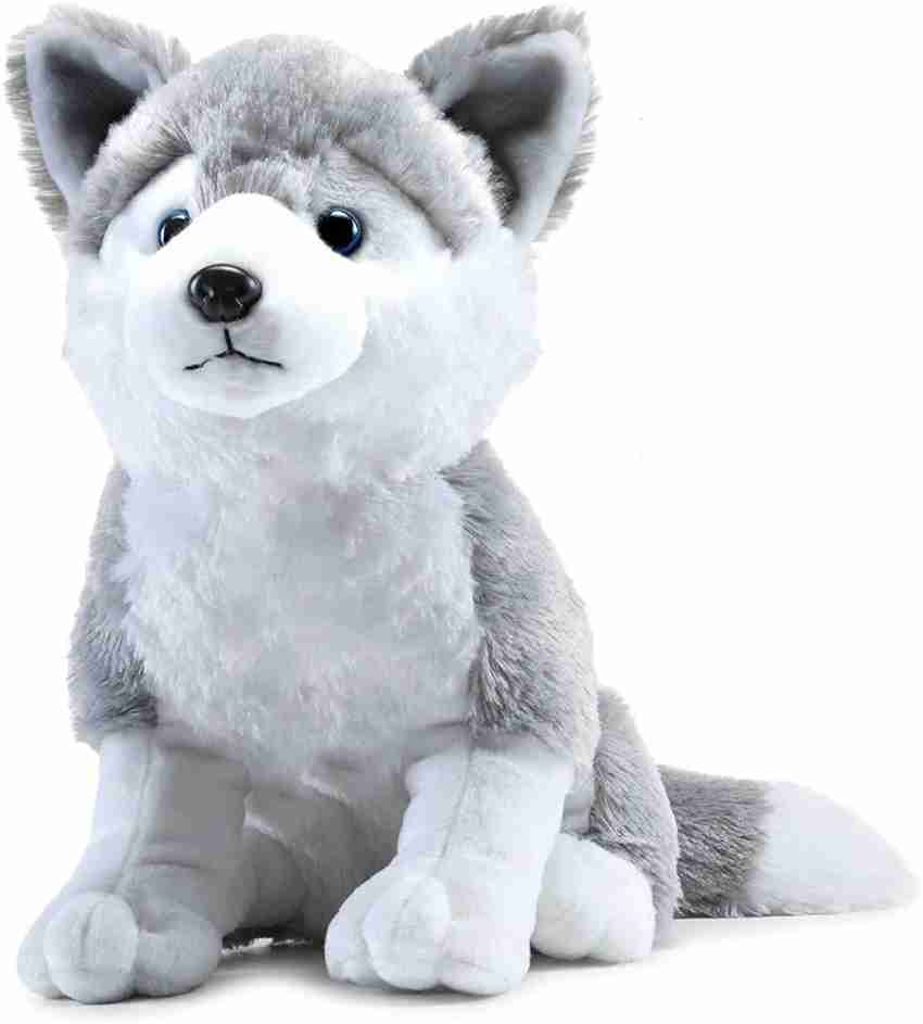 Liquortees Big Size Plush Husky Dog Stuffed Animal Soft Toy Gifts for Kids and Adult 35 cm Big Size Plush Husky Dog Stuffed Animal Soft Toy Gifts for Kids and