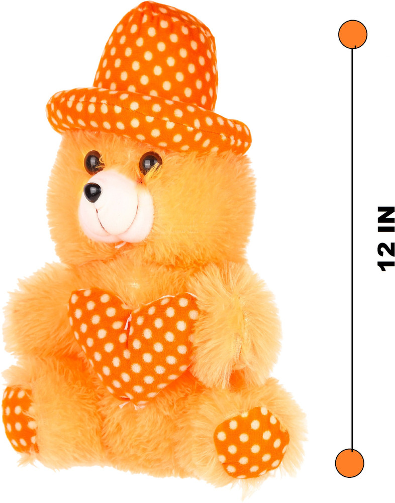 Fclues Soft Toy Teddy Bear For Baby Color Orange 12 inch