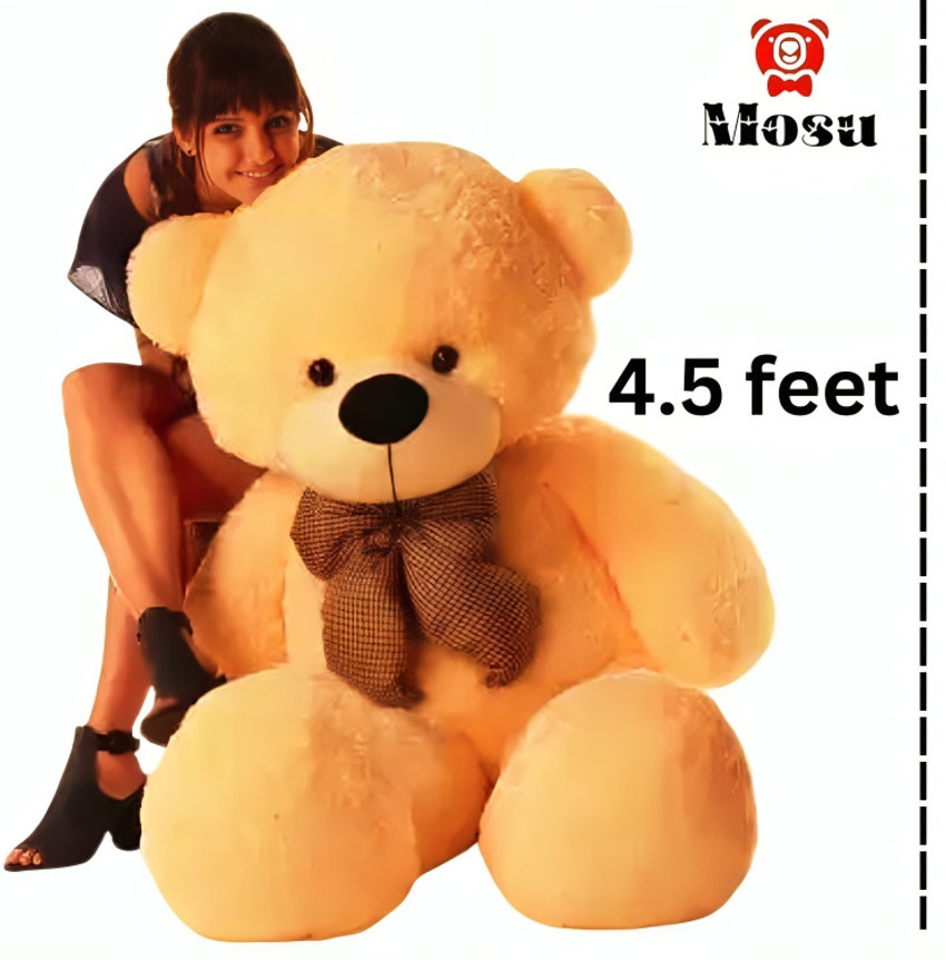 MOSU 4.5 feet Big long soft furr fabric teddy bear for your loved ones 137 cm 4.5 feet Big long soft furr fabric teddy bear for your loved ones