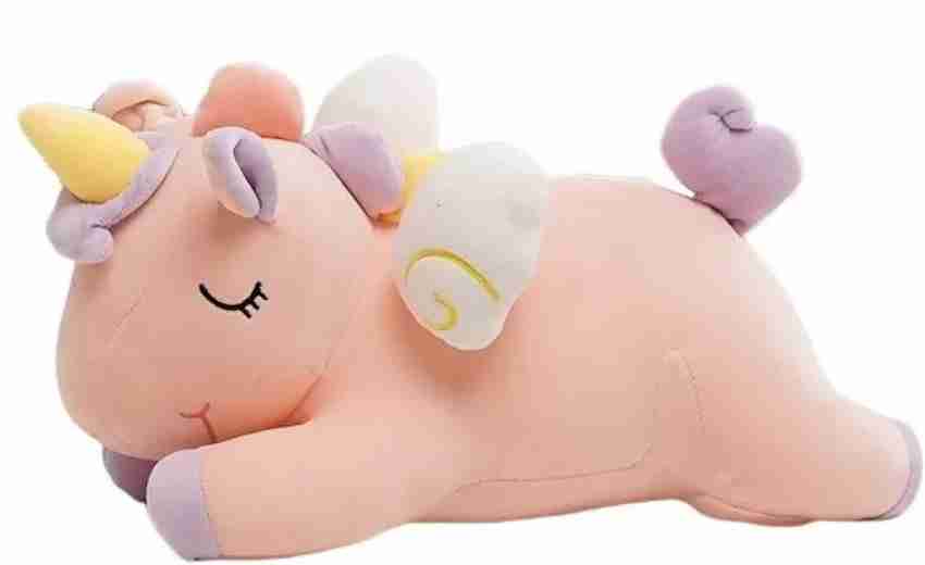 Kraftix Pink Lying Unicorn With Wing Stuffed Plush Soft Toy Doll