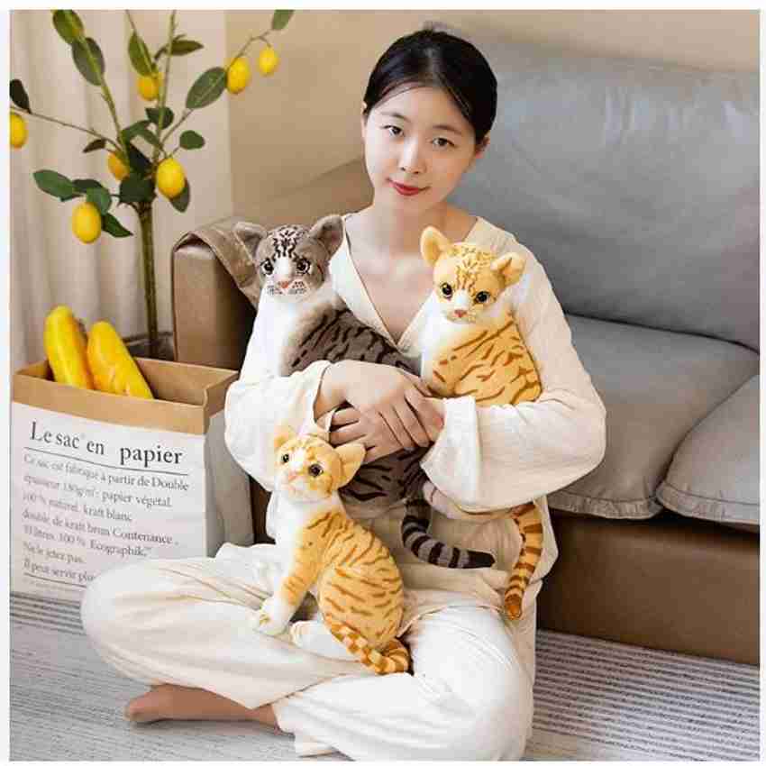Lying cat plush cheap