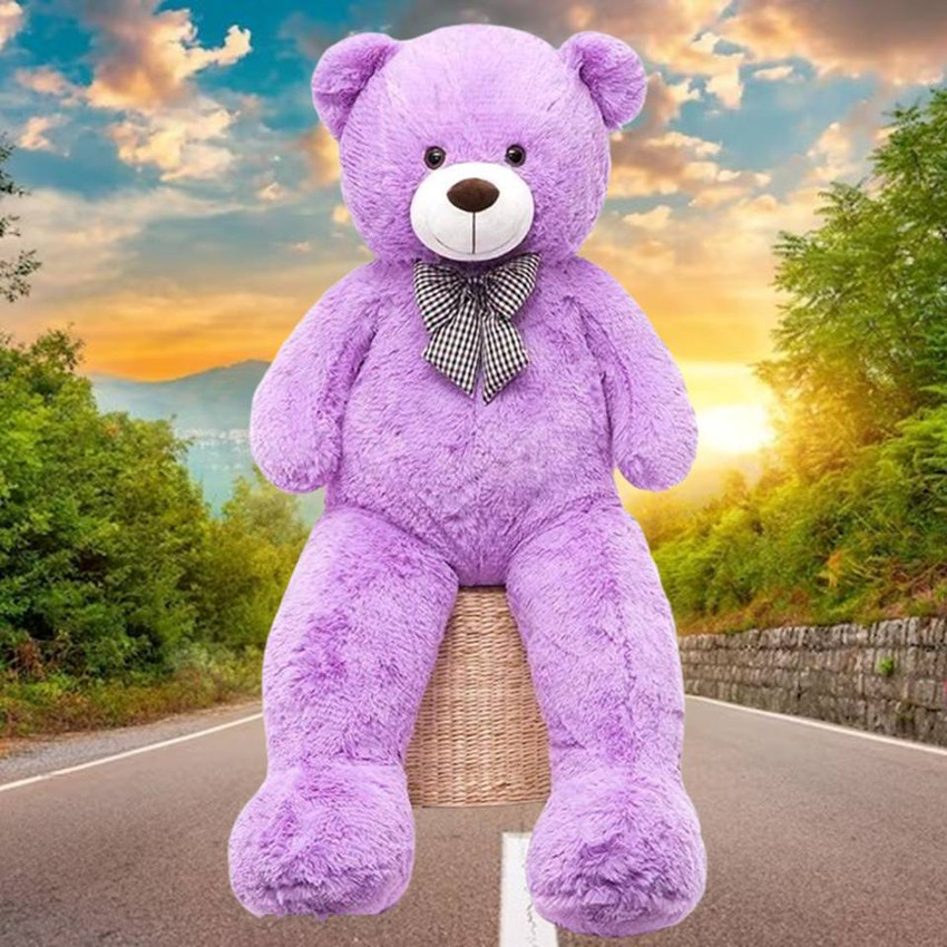 JINGA BELA Cute Teddy Bear For Girls Cute And Sweet Teddy Bear 4 Feet PURPLE 120 cm Cute Teddy Bear For Girls Cute And Sweet Teddy Bear 4 Feet PURPLE