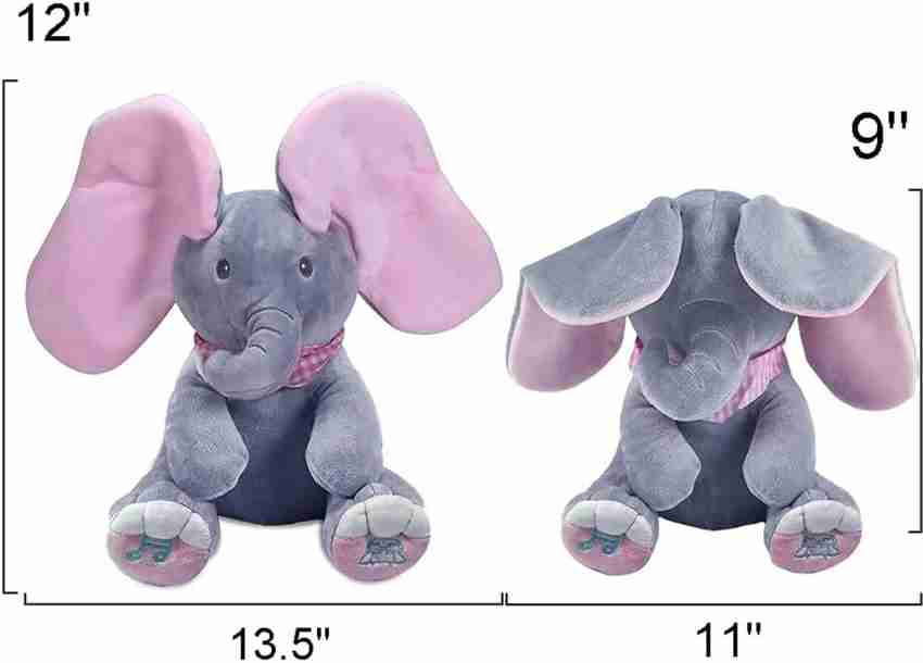 Plush peek top a boo elephant