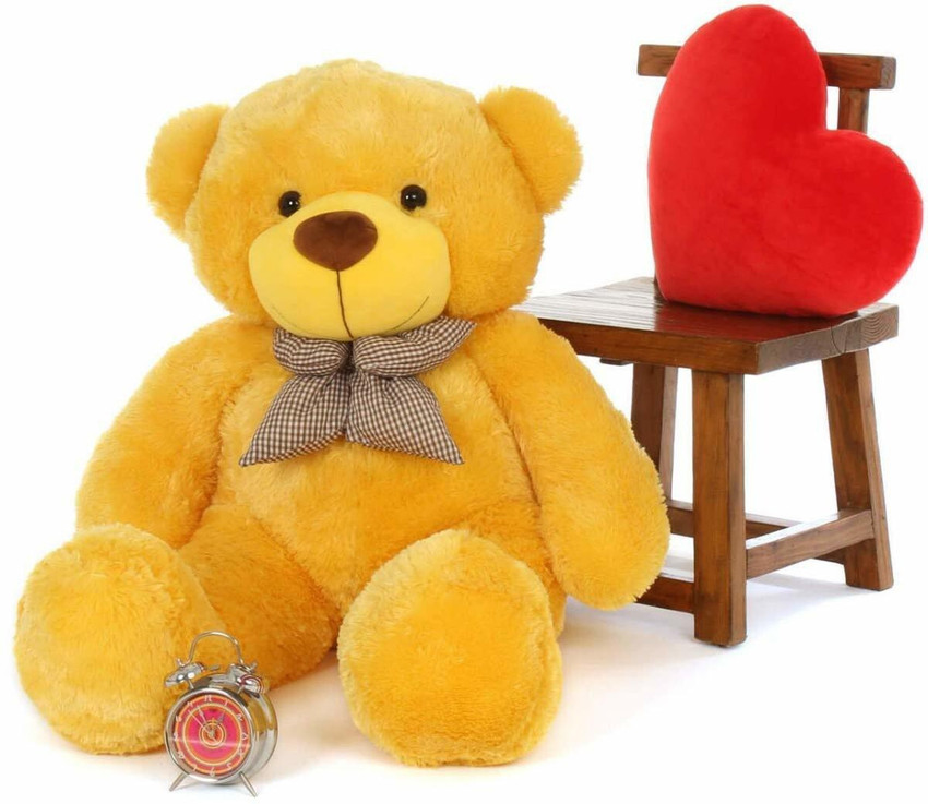 Hug n Feel Giant Life Size Stuffed Spongy Hugable Cute Teddy Bear Yellow 5ft 152cm 152 cm Giant Life Size Stuffed Spongy Hugable Cute Teddy Bear Yellow 5ft 152cm