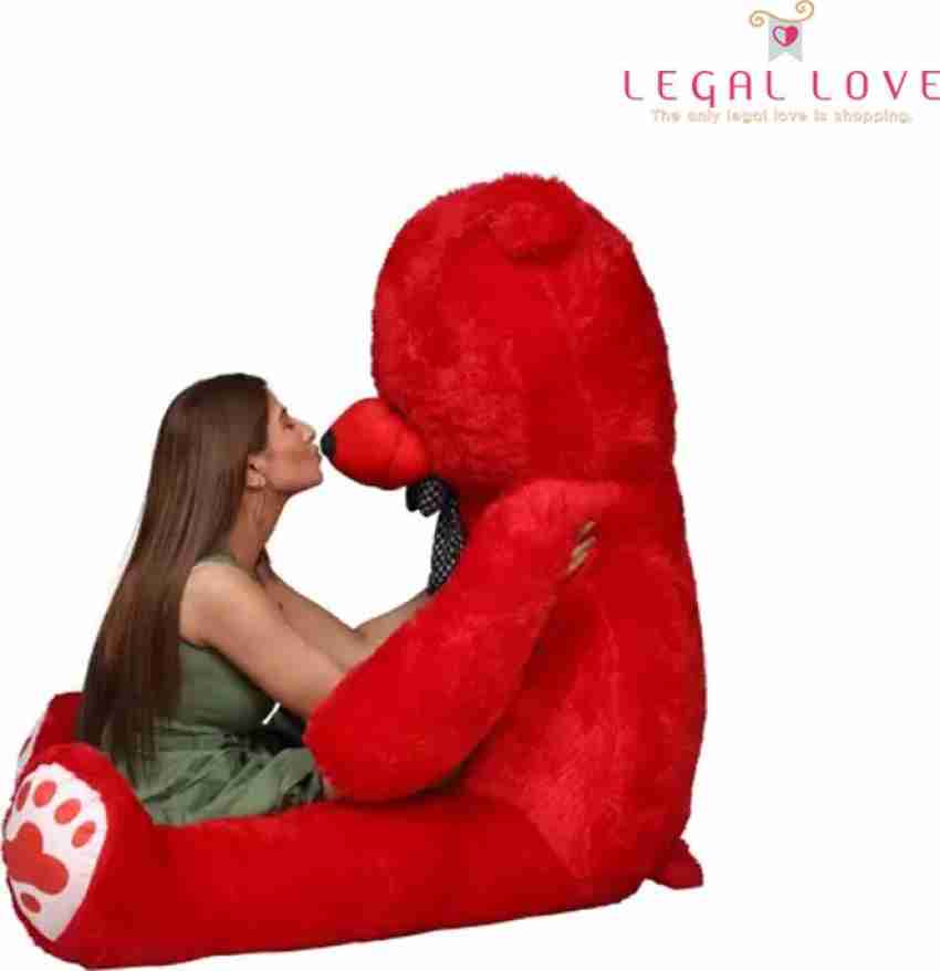 LEGAL LOVE 7 Feet Teddy Bears for Kids, Soft Toys For Gift, Cute Teddy Bear  for Girls (Red) - 84 inch - 7 Feet Teddy Bears for Kids, Soft Toys For Gift