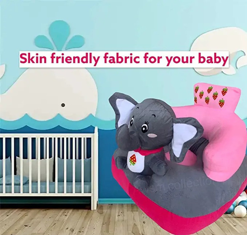 Pearl World Sofa for Kids Soft Grey Elephant Shape Baby Sofa Seat Or Rocking Chair for Kids 45 inch Sofa for Kids Soft Grey Elephant Shape Baby Sofa Seat Or