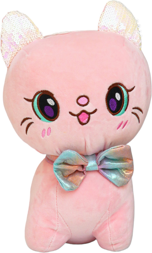 KN Inc Kitty Cat Soft toy Stuffed Animal Cat Cuddling Size Pink