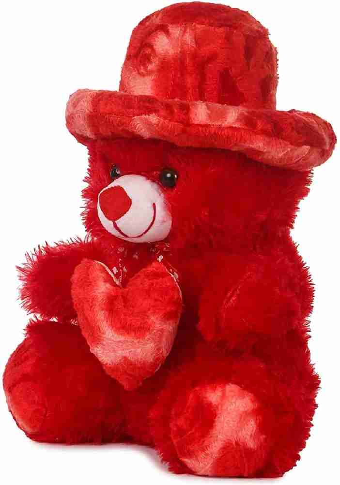 Teddify Red Teddy bear with Red Rose Cap for kids baby s Girls