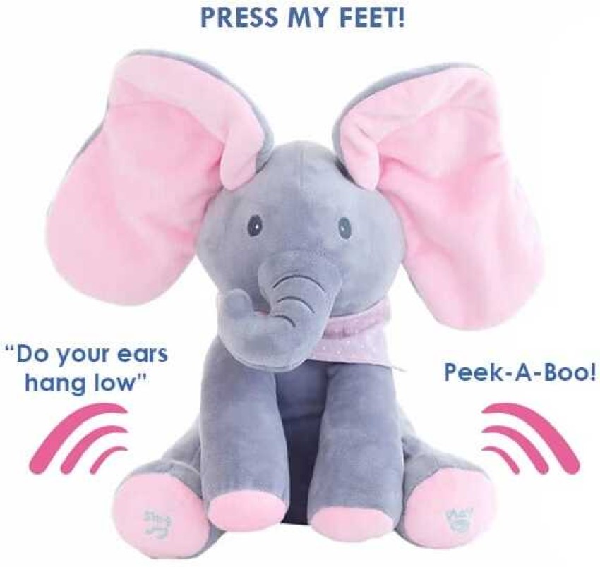 Peek a sales boo elephant blue