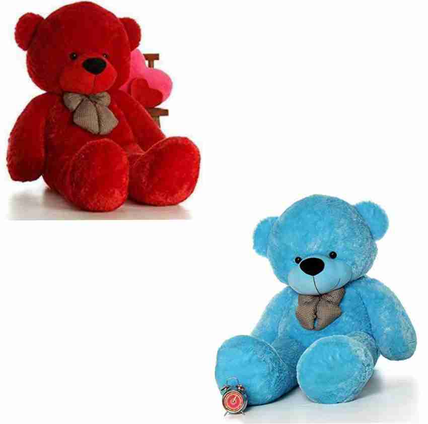 Red and blue teddy bear best sale
