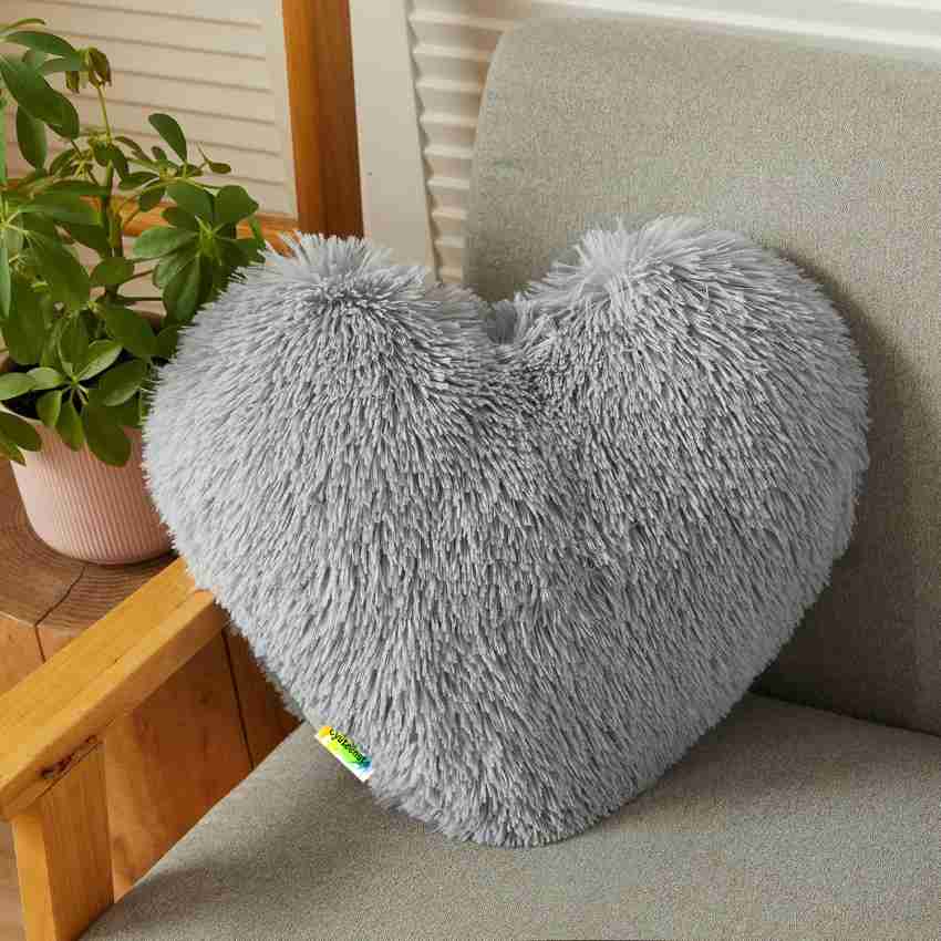 Wondershala Grey heart pillow soft toy Grey fur cushion 32 cm Grey heart pillow soft toy Grey fur cushion Buy Heart pillow toys in India. shop for Wondershala products