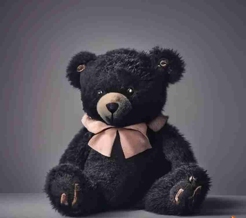 Awwzone Black Color Fur Teddy Bear Plush Toy for Baby Boy Girl Birthday Gift 28 cm Black Color Fur Teddy Bear Plush Toy for Baby Boy Girl Birthday Gift Buy teddy