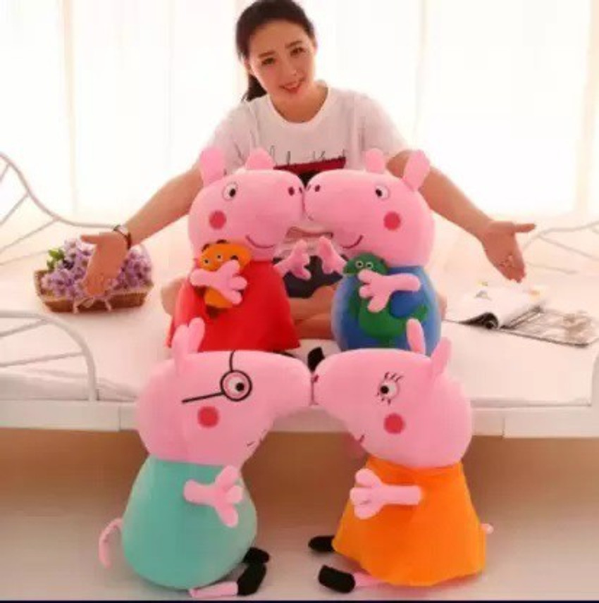 Wrodss Peppa Pig Family Soft Toy for Kids Peppa Pig Stuffed Plush Toy 50 cm 50 cm Peppa Pig Family Soft Toy for Kids Peppa Pig Stuffed Plush Toy 50 cm