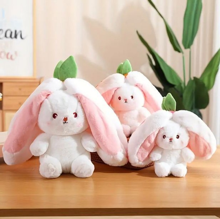 AN Teddy Fruit Rabbit Reversible Soft Toy with Zipper-Cute Rabbit