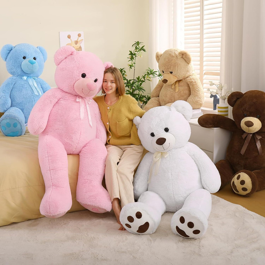 itaCheeHUB 6 Feet Fat teddy bear stuffed animal soft toy gift for girls birthday 160 cm 6 Feet Fat teddy bear stuffed animal soft toy gift for girls birthday
