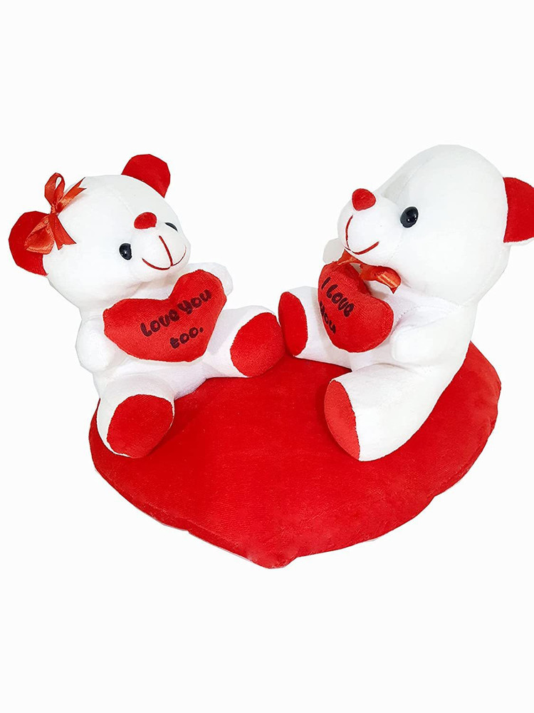 Besties Stuffed Couple on Heart Teddy Bear Perfect Valentine