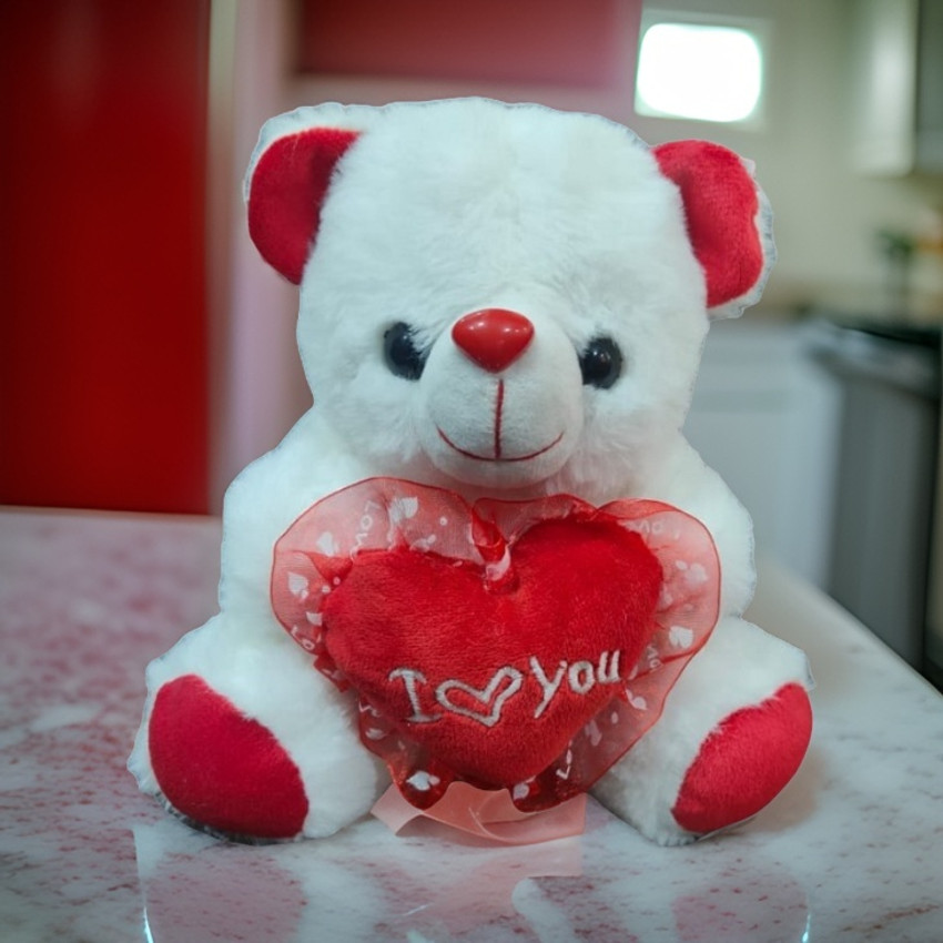 TEDDYHUBS I Love You Heart Teddy Bear Cute Small Teddy Bear for Valentine Day 22 cm I Love You Heart Teddy Bear Cute Small Teddy Bear for Valentine Day