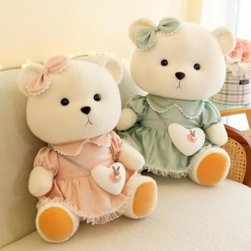 Teddy Daddy Adorable And Cute Kawai Bear Doll Teddy with Heart Bag For Kids 50 cm Adorable And Cute Kawai Bear Doll Teddy with Heart Bag For Kids shop