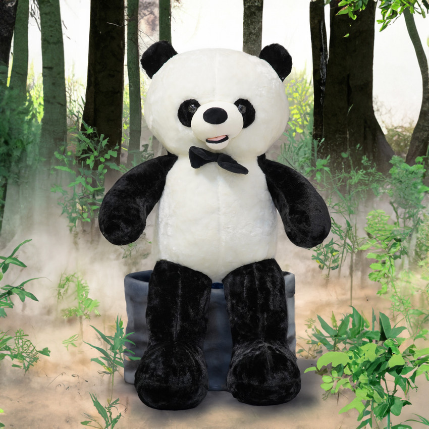 Teddyera Giant Teddy Panda Bear 5.5 Feet Shining Fabric Cuddly Best for Home Gift 170 cm Giant Teddy Panda Bear 5.5 Feet Shining Fabric Cuddly Best for Home