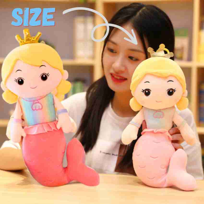Liquortees 2Pcs Queen Princess Mermaid doll soft toy for girls