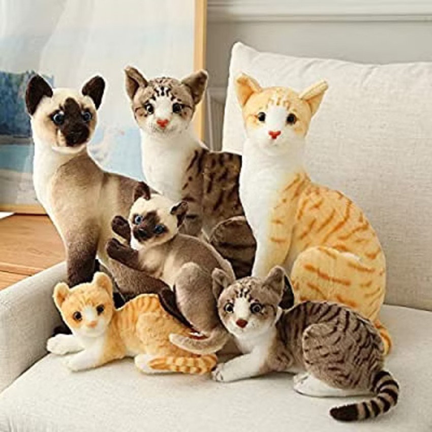 Stuffed Animal Plush Cat Toy Realistic Cat Plush Figure Adorable