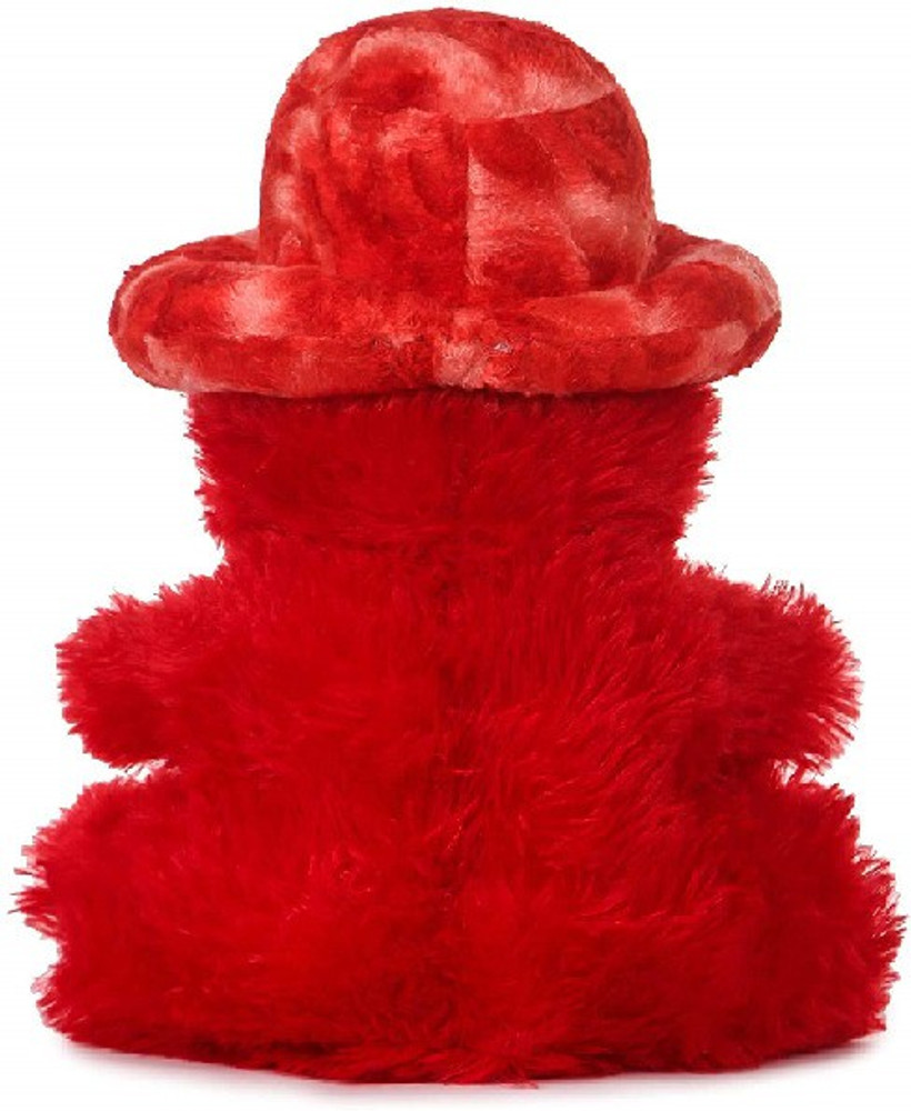 Red teddy shop bear with cap