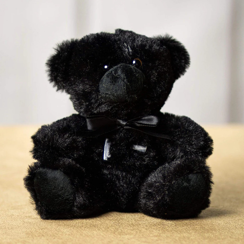 Toyingly Black Color Fur Teddy Bear Soft Toys Teddy Bear for Cute Little Baby Girl 45 cm Black Color Fur Teddy Bear Soft Toys Teddy Bear for Cute Little Baby